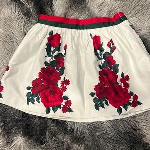 Janie & Jack Floral skirt side, zipper closure, size 4